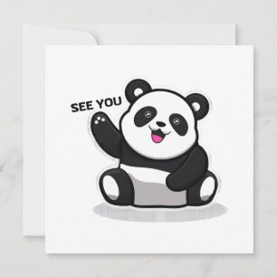 cute little panda invitation