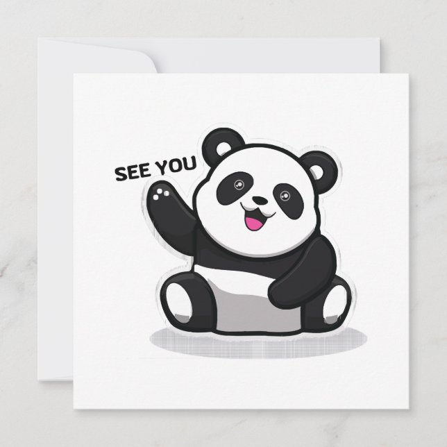 cute little panda invitation (Front)