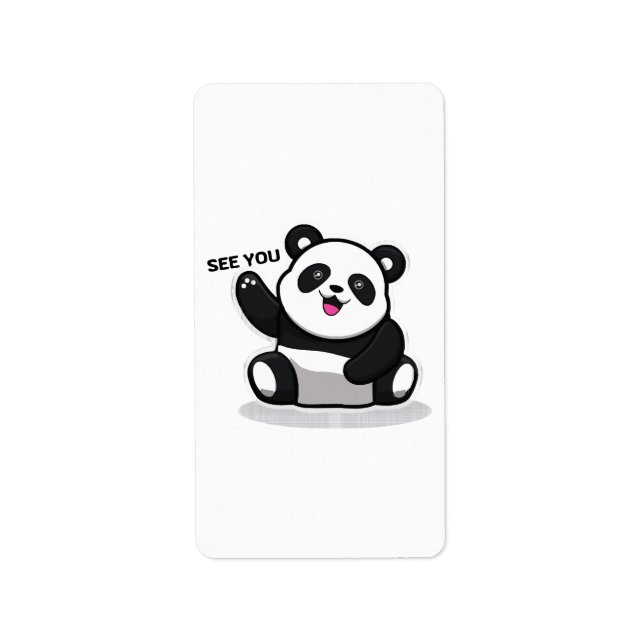 cute little panda label (Front)