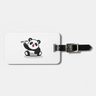 cute little panda luggage tag