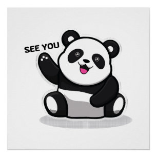 cute little panda poster