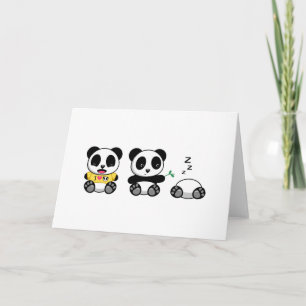 Cute Little Pandas Blank Card