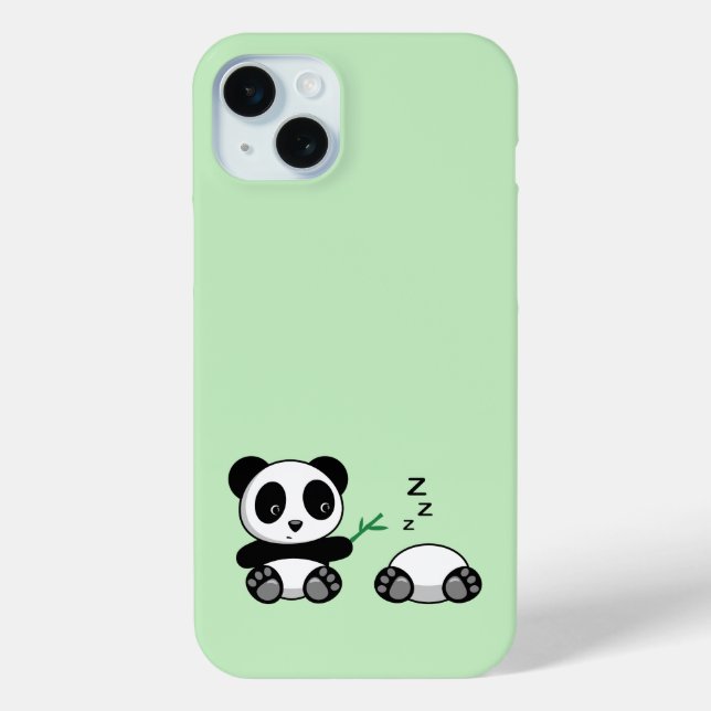 Cute Little Pandas on Green Case-Mate iPhone Case (Back)