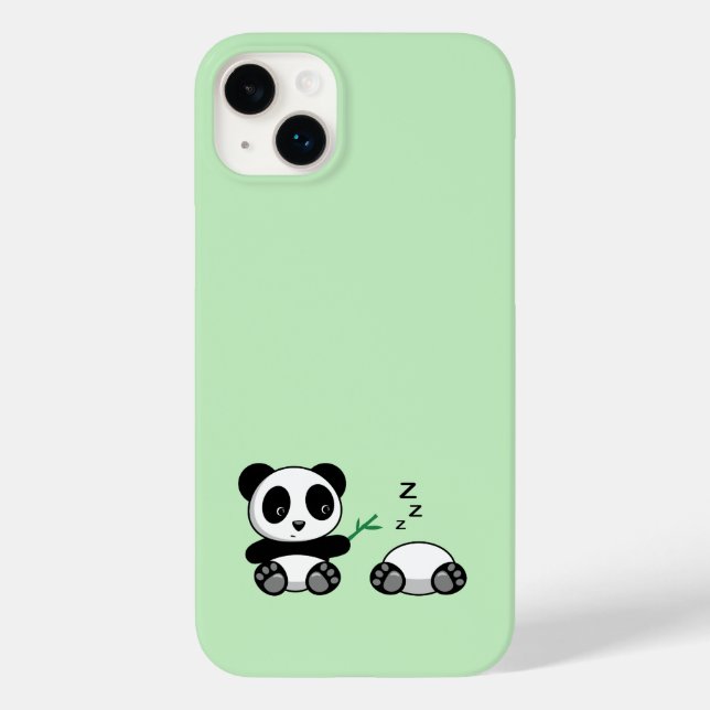 Cute Little Pandas on Green Case-Mate iPhone Case (Back)