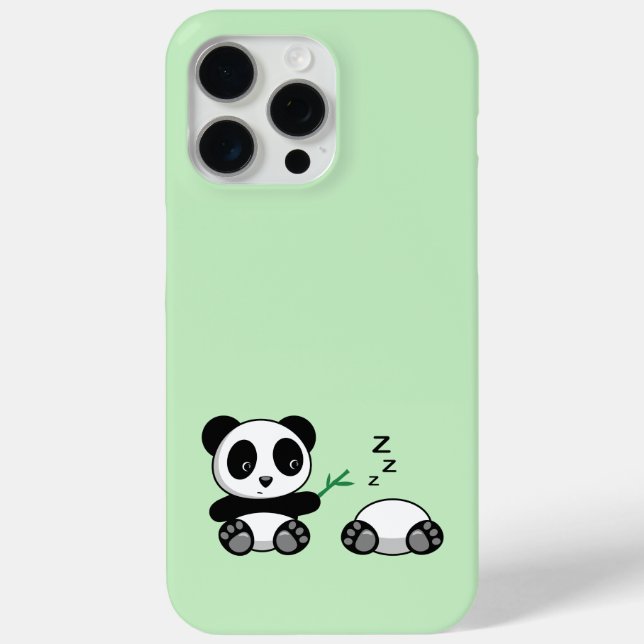 Cute Little Pandas on Green Case-Mate iPhone Case (Back)