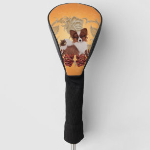 Cute little papillon golf head cover