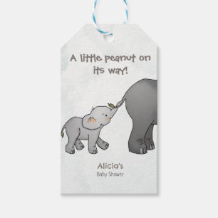 Cute Little Peanut On its Way Baby Shower Gift Tags