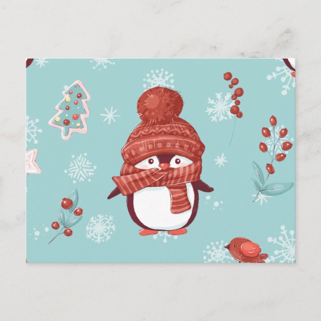 Cute little penguin postcard (Front)