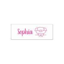 Cute Little Pig, Personalized Name Self-inking Stamp