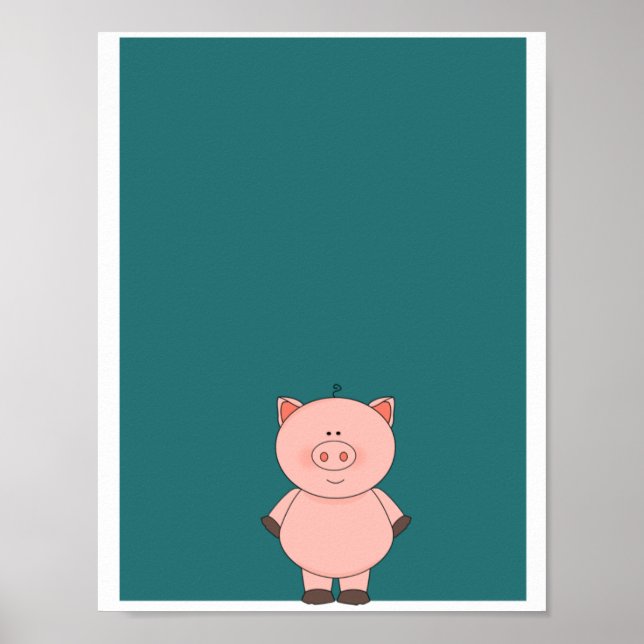 Cute Little Pig poster (Front)