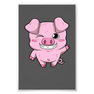 Cute Little Pig   Sweet Swine   Farmer Lover Photo Print