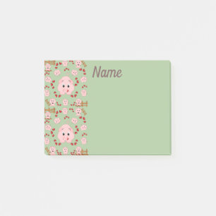 Cute Little Piggies and Hearts Pattern Print Post-it Notes