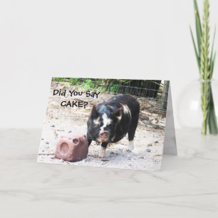 Cute Little Piggy - Carte Anniversaire