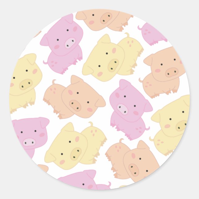 Cute Little Piggy Pig's Farm Animal Stickers (Front)