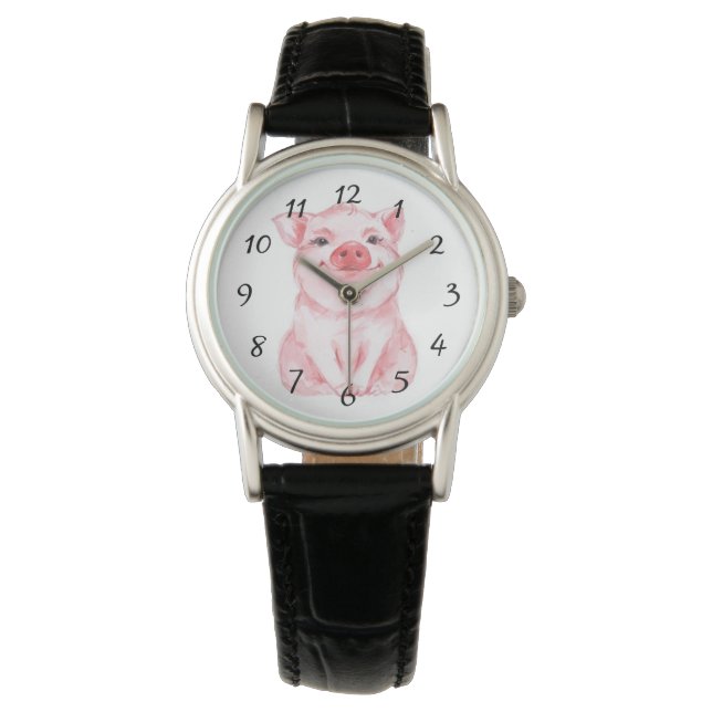 Cute Little Piggy Women's Watch (Front)