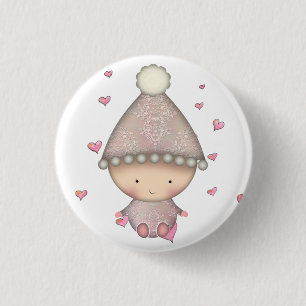 Cute Little Pink Baby Button