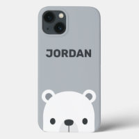 Cute Little Polar Bear with Personalized Name