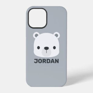 Cute Little Polar Bear with Personalized Name iPhone 12 Pro Case