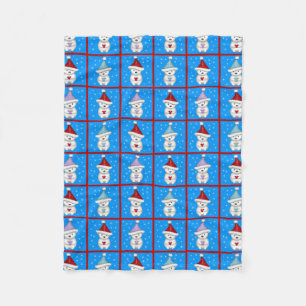 Cute Little Polar Bears Holiday Art Fleece Blanket