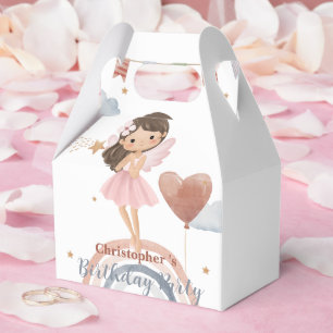 Cute Little princess afro girls Balloon Birthday p Favor Box