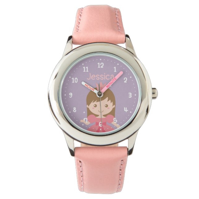 Cute Little Princess Girl Personalized Watch (Front)