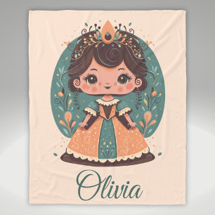 Cute Little Princess Personalized Fleece Blanket