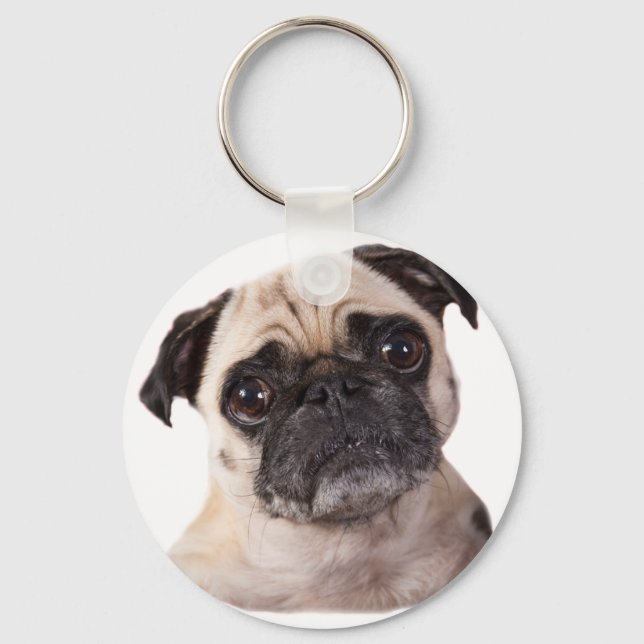 cute little pug dog keychain (Front)