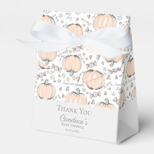 Cute Little Pumpkin Fall Baby Shower Thank You Favor Box