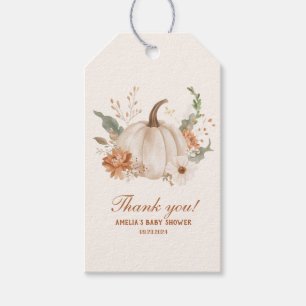 Cute Little Pumpkin Fall-Themed Baby Shower Gift Tags
