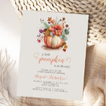 Cute Little Pumpkin Floral Fall Baby Shower Postcard<br><div class="desc">This cute baby shower invitation features a watercolor pumpkin overflowing with fall flowers and foliage above the words "a little pumpkin is on the way, " with the word "pumpkin" in orange handwriting script decorated with curlicues in imitation of pumpkin vines. Personalize the text with the name of the mom-to-be...</div>