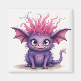 Cute little Purple and Pink Monster Magnet