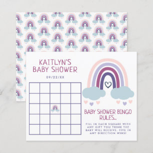 Cute Little Rainbow Baby Shower Bingo