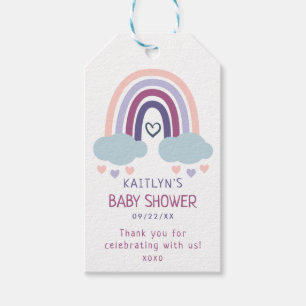 Cute Little Rainbow Baby Shower Thank You Gift Tags