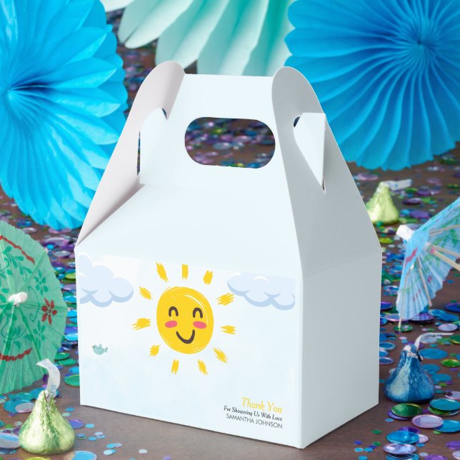 Cute Little Ray of Sunshine Baby Shower Favor Box (Party)