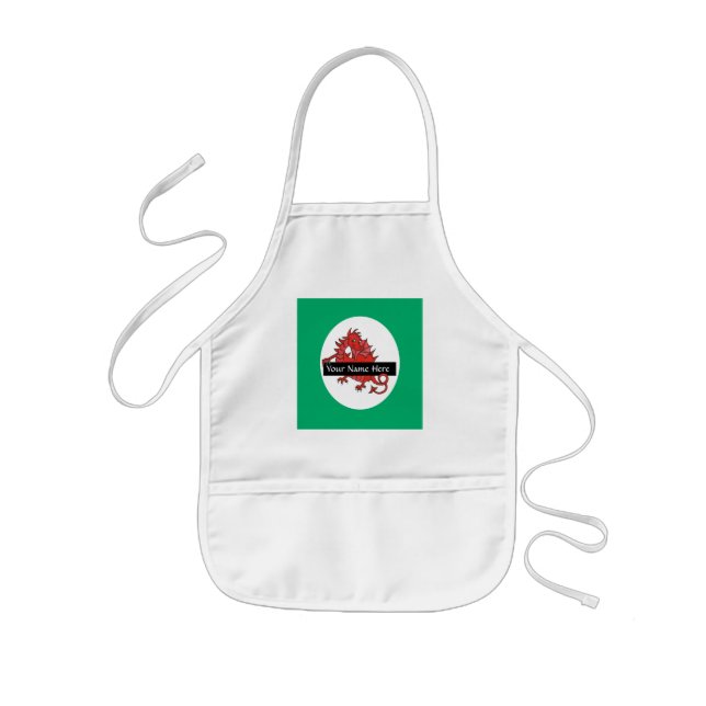 Cute Little Red Dragon Apron to Personalize (Front)
