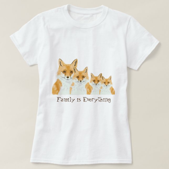 Cute Little Red Fox - transparent. T-Shirt (Design Front)
