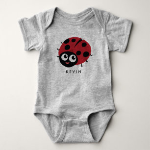 Cute Little red ladybug Personalized Baby Bodysuit