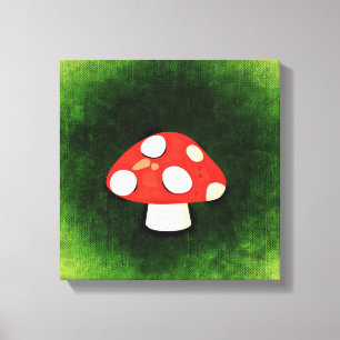 Cute Little Red Mushroom Canvas Print