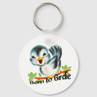 Cute Little Retro Bird Born to Birdie Golfers Gift