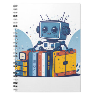 cute little robot IA and books 2
