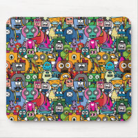 Cute little robots pattern