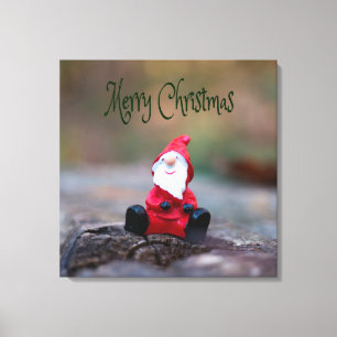 Cute Little Santa Clause Merry Christmas Canvas Print
