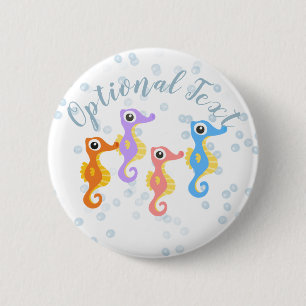 Cute Little Seahorses 2 Inch Round Button