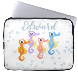 Cute Little Seahorses Laptop Sleeve