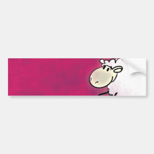 cute little sheep bumper sticker