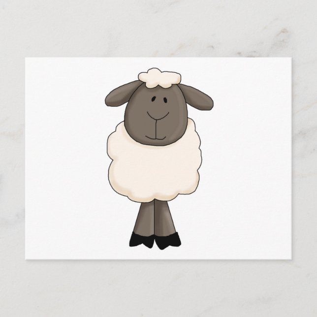 Cute little sheep ewe postcard (Front)