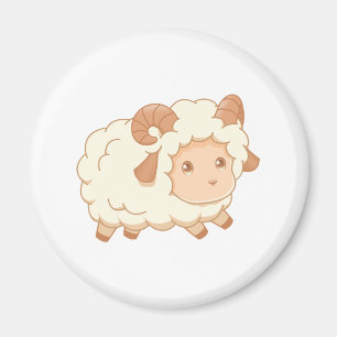 Cute Little Sheep Ram Magnet