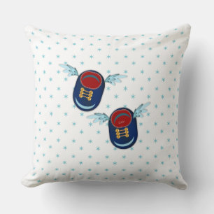 Cute little shoes throw pillow