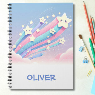 Cute Little Shooting Stars with Trails Notebook