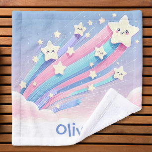 Cute Little Shooting Stars with Trails Wash Cloth